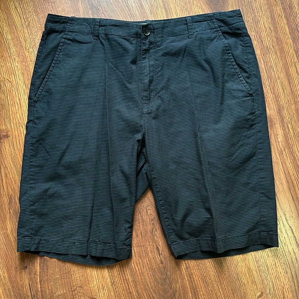 Calvin Klein Navy Striped Cargo Shorts - 34